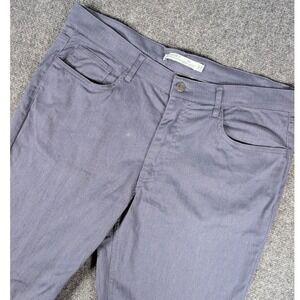 Criquet Comfort Canvas Pants‎ Mens 34 Blue Gray Straight Leg 5-Pocket